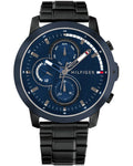 Tommy Hilfiger Jameson LE Blue Dial Black Stainless Steel Strap Men's Watch TH1792049 - view 1