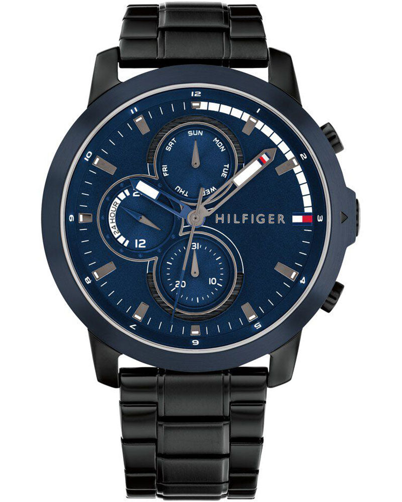 Tommy Hilfiger Jameson LE Blue Dial Black Stainless Steel Strap Men's Watch TH1792049 - view 1