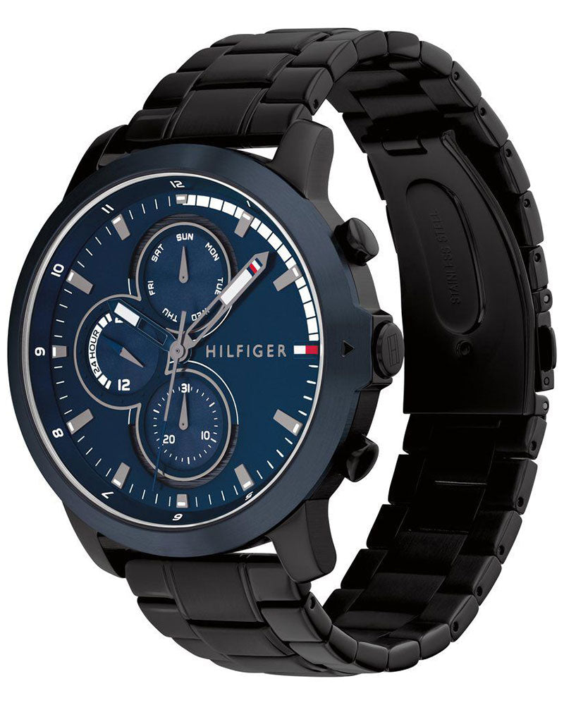 Tommy Hilfiger Jameson LE Blue Dial Black Stainless Steel Strap Men's Watch TH1792049 - view 2