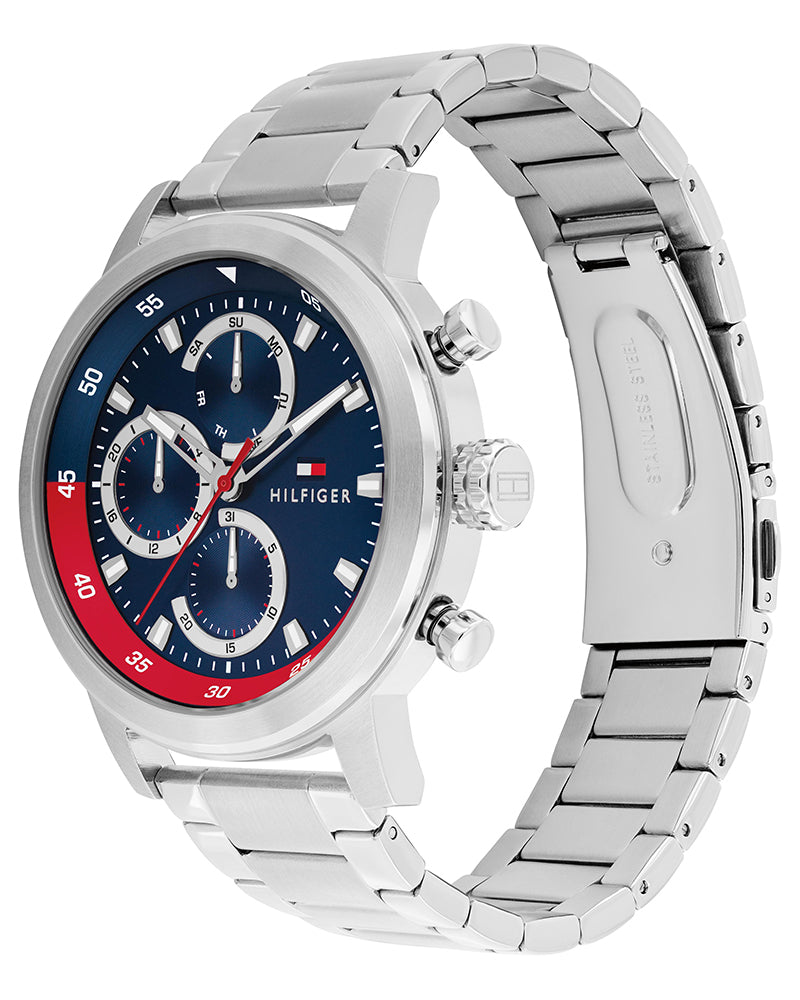 Tommy Hilfiger Rocky Blue Dial Silver Stainless Steel Strap Men's Watch TH1792179W - view 2