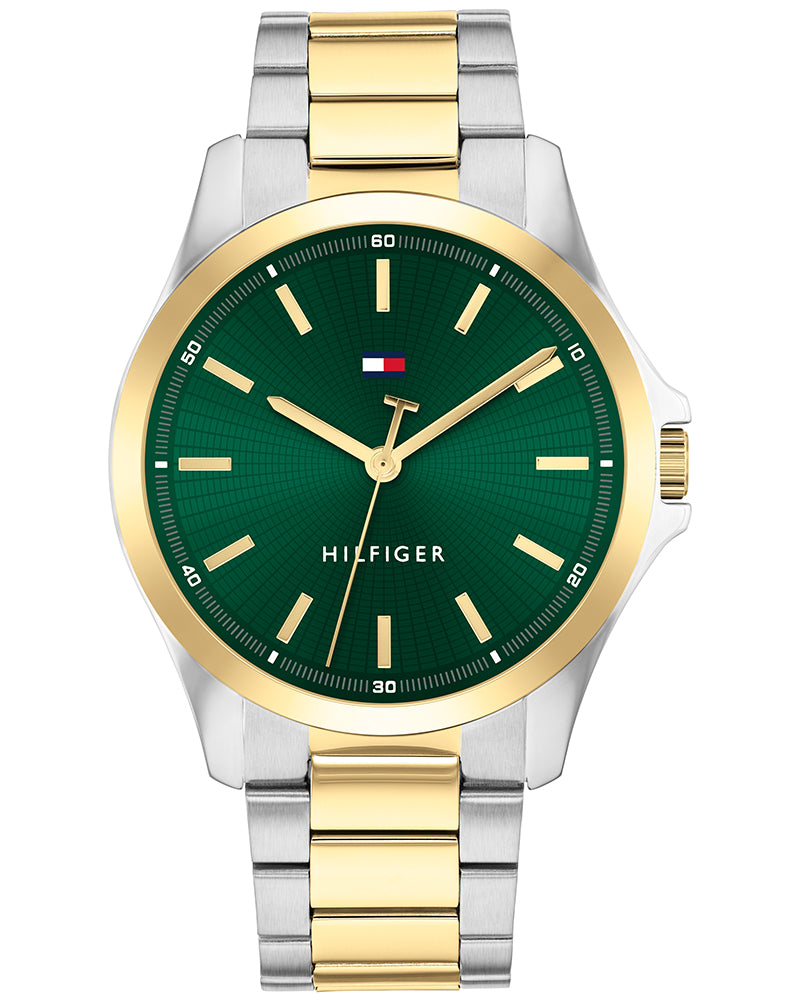 Tommy Hilfiger Bruce Green Dial Bicolor Stainless Steel Strap Men's Watch TH1792192W - view 1