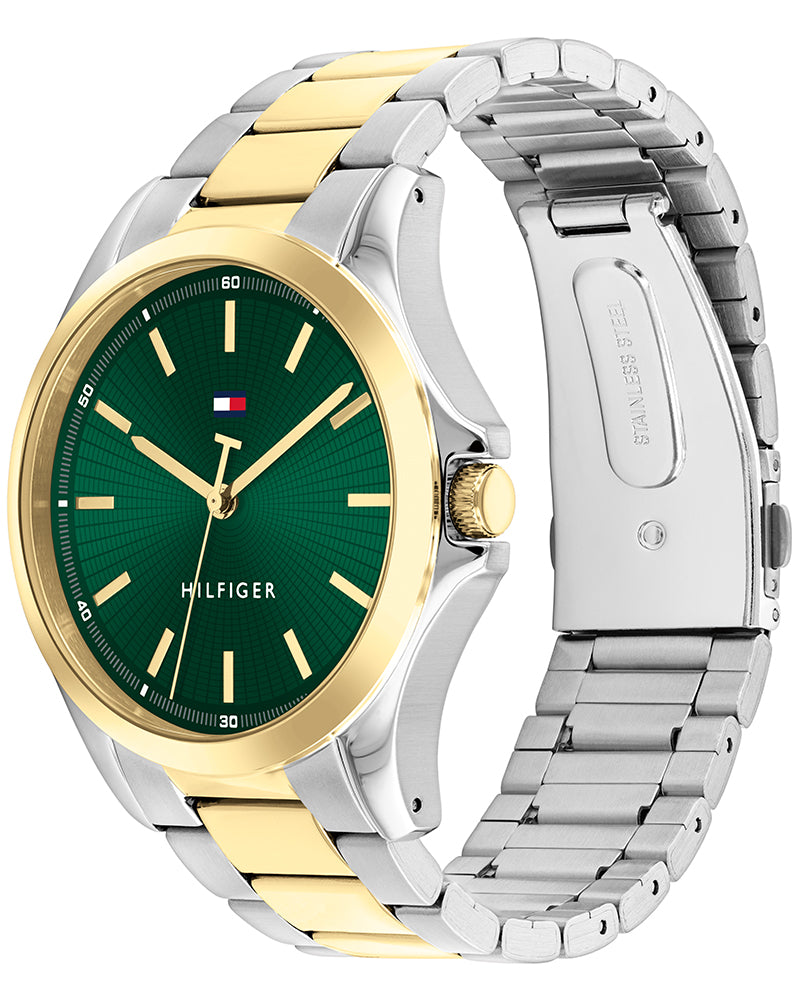 Tommy Hilfiger Bruce Green Dial Bicolor Stainless Steel Strap Men's Watch TH1792192W - view 2