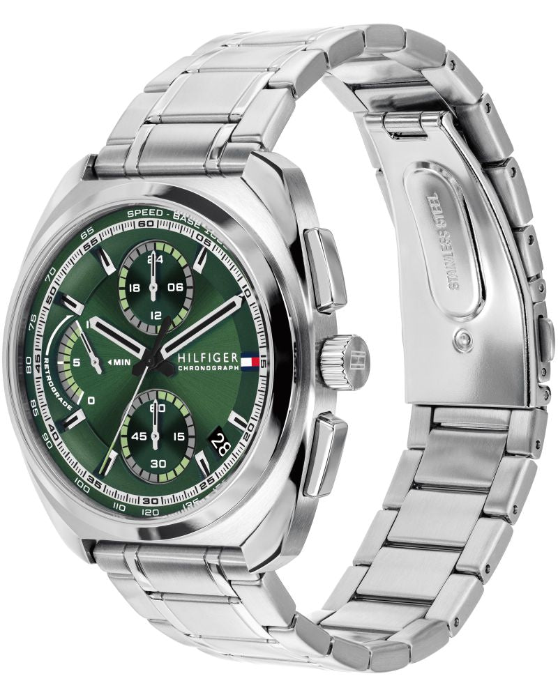 Tommy Hilfiger Cole Green Dial Silver Stainless Steel Strap Men's Watch TH1792274W - view 2
