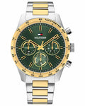 Tommy Hilfiger Hampton Green Dial Two Tone Stainless Steel Strap Men's Watch TH1792279W - view 1
