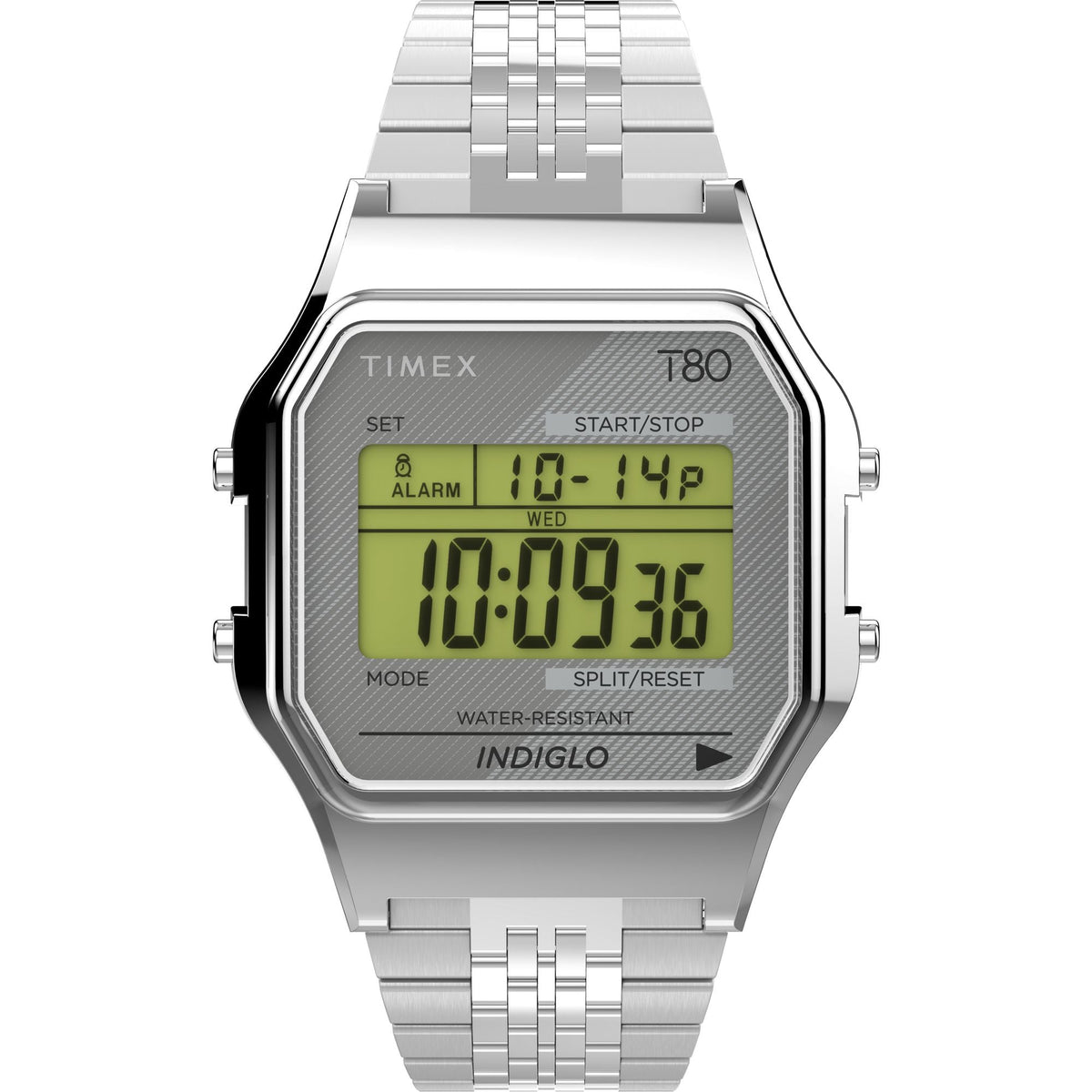 Timex T80 Digital Dial Silver Stainless Steel Strap Kids' Watch TW2R79300UJ - view 1