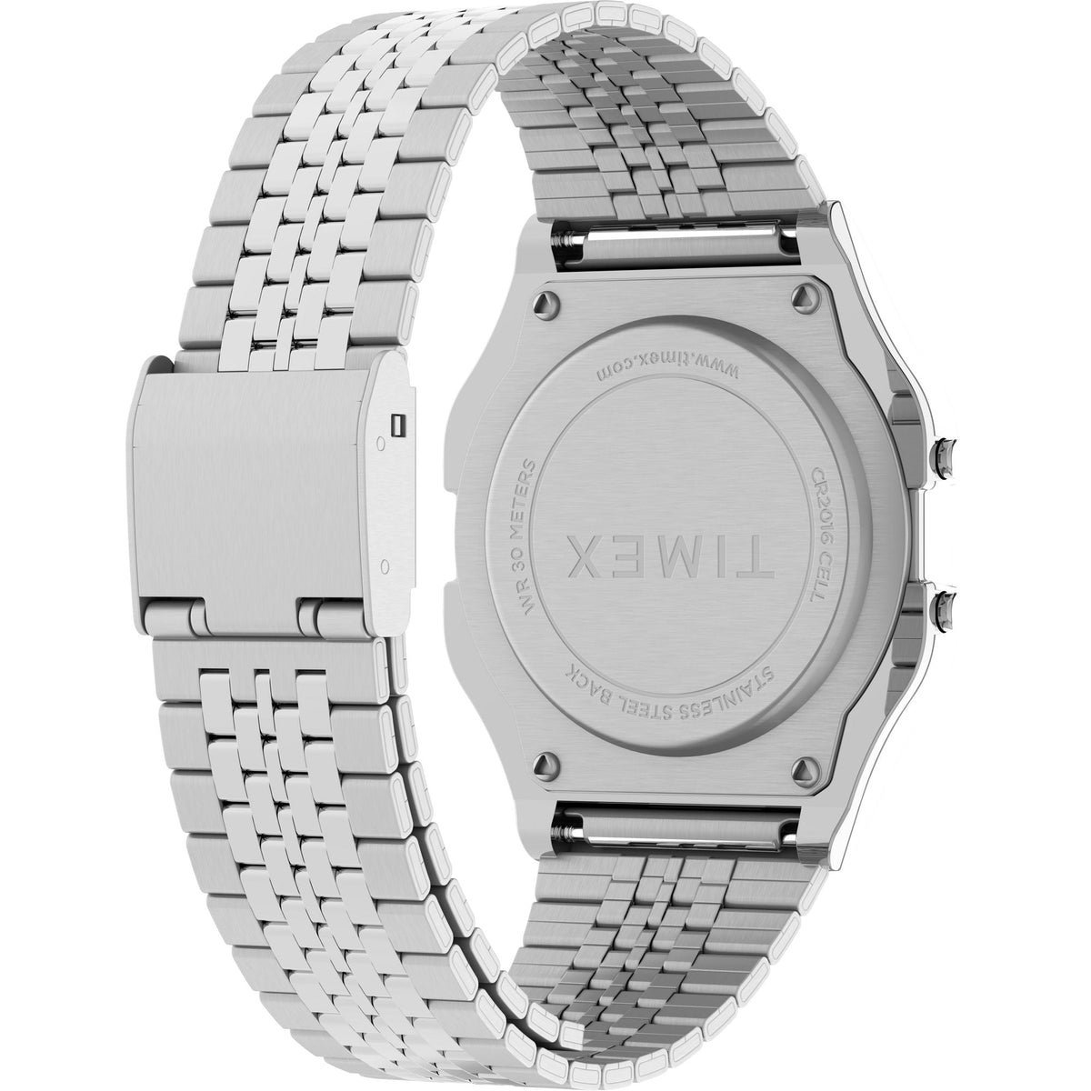 Timex T80 Digital Dial Silver Stainless Steel Strap Kids' Watch TW2R79300UJ - view 5