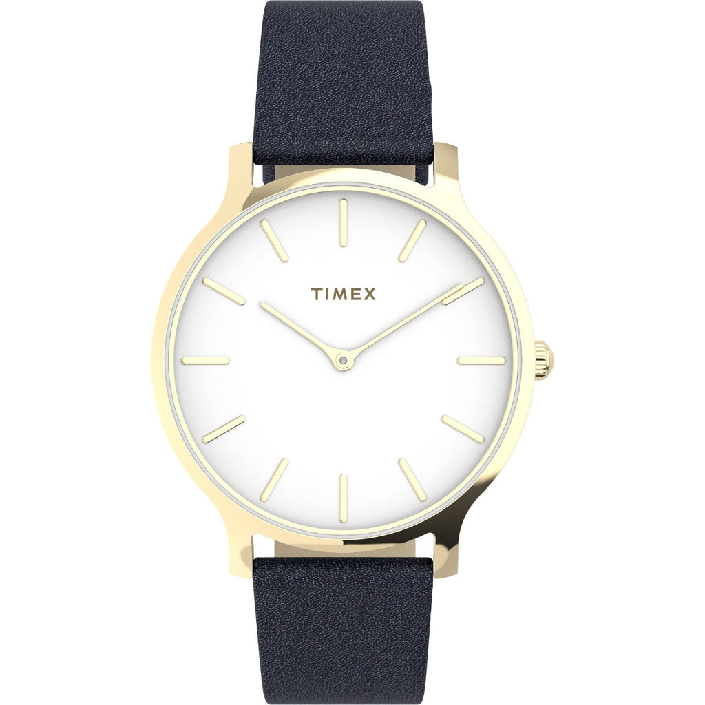 Timex Transcend White Dial Blue Leather Strap Women's Watch TW2V04900AP - view 1