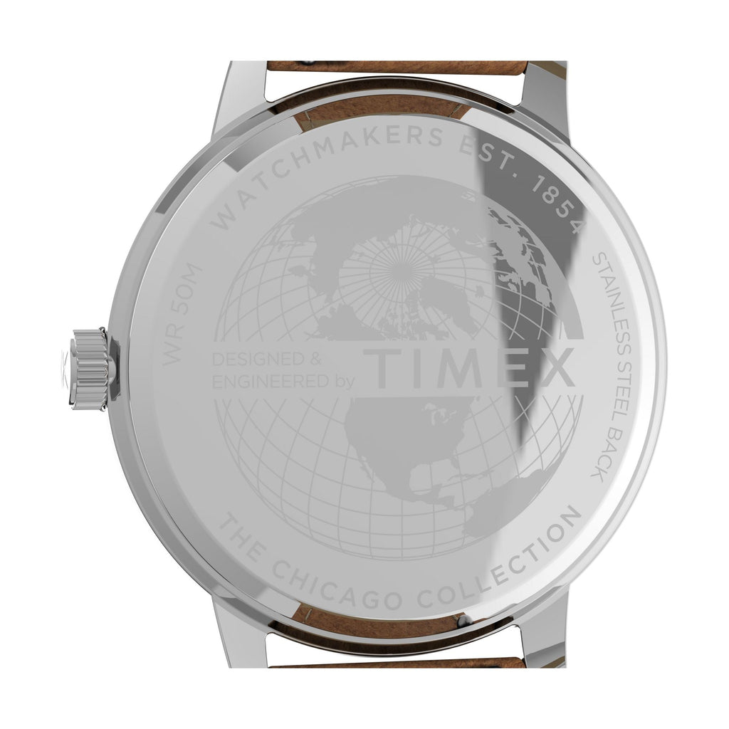 Timex Chicago Blue Dial Tan Leather Strap Men's Watch TW2V29000UJ - view 3