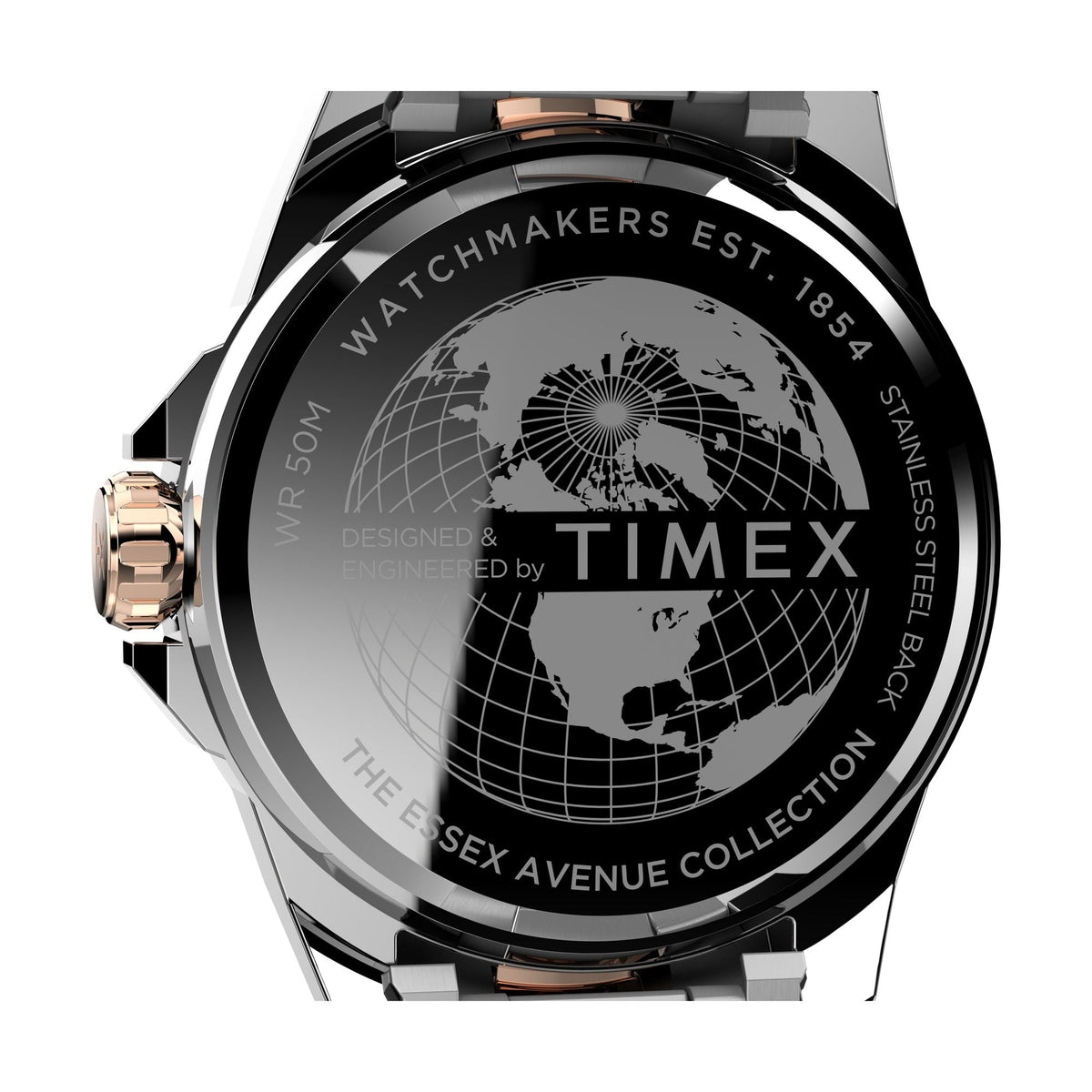Timex Essex Avenue Black Dial Two-Tone Stainless Steel Strap Men's Watch TW2V43100UJ - view 4