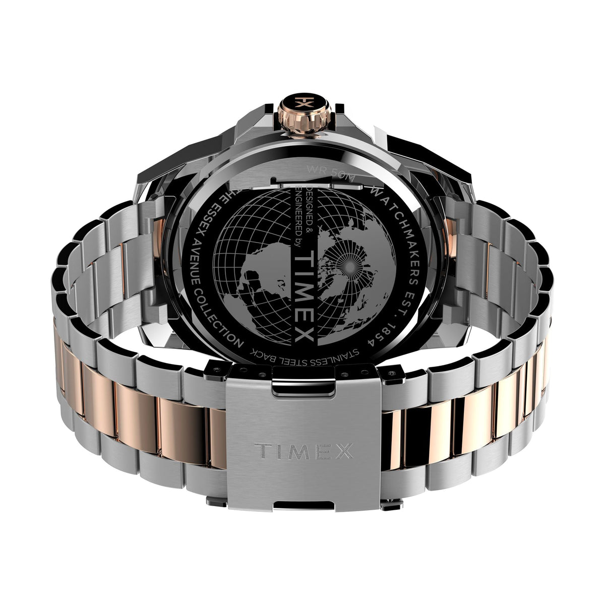 Timex Essex Avenue Black Dial Two-Tone Stainless Steel Strap Men's Watch TW2V43100UJ - view 5