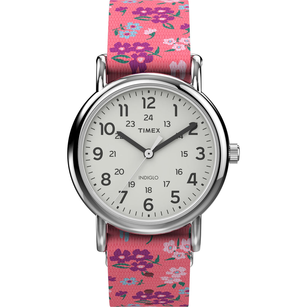 Timex Weekender White Dial Pink Fabric Strap Women's Watch TW2V61400UJ - view 1
