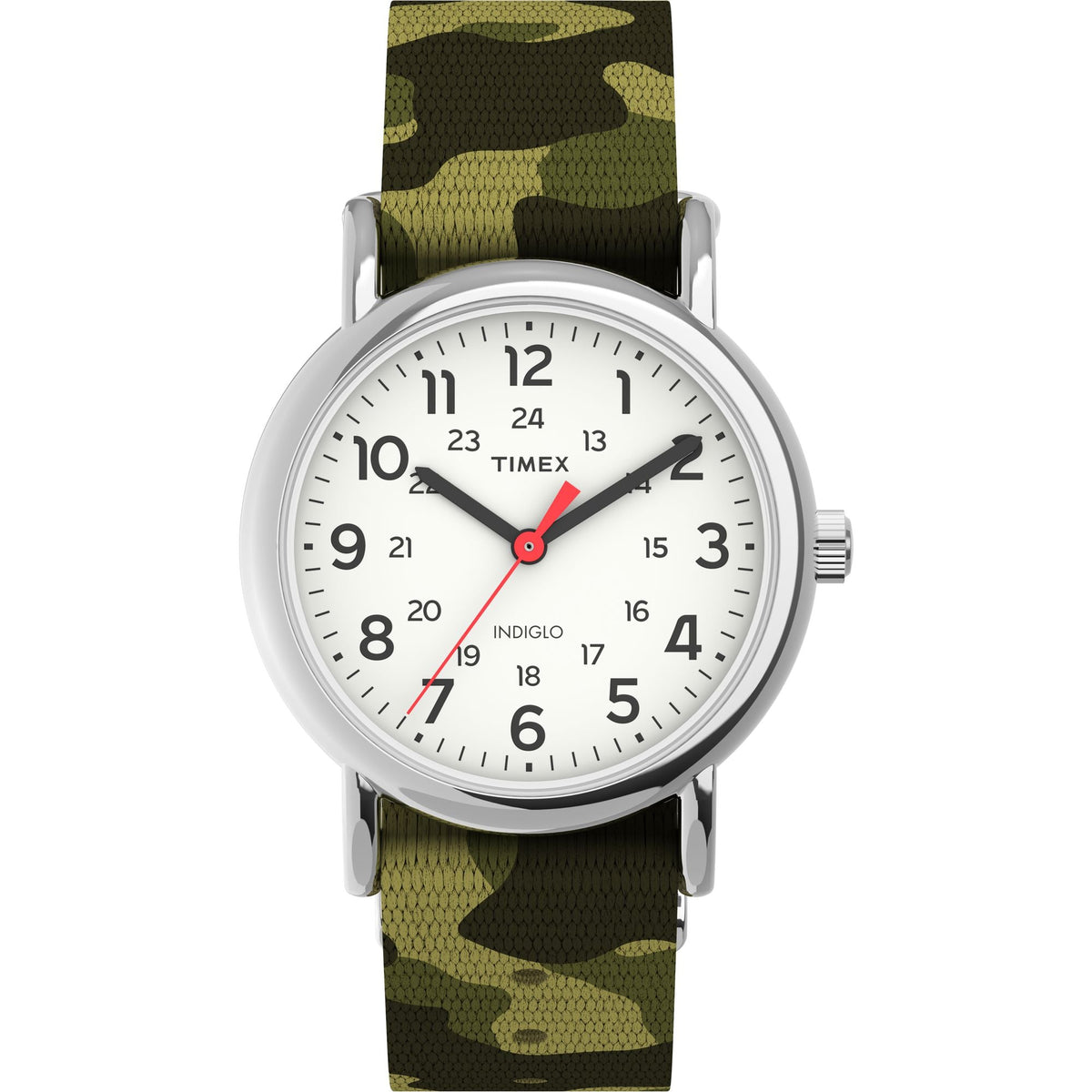 Timex Weekender White Dial Green Fabric Strap Women's Watch TW2V61500UJ - view 1
