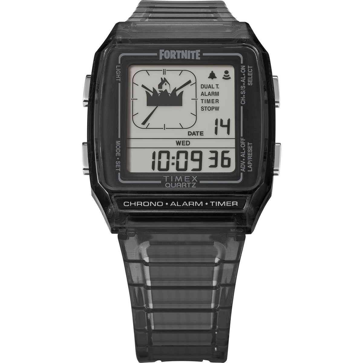 Timex Q LCA x Fortnite Digital Dial Black Resin Strap Kids' Watch TW2W96500X6 - view 2