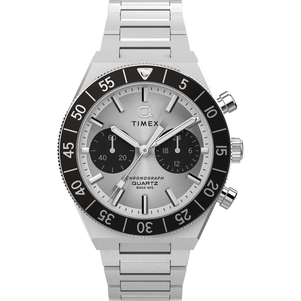 Timex Q Black Dial Silver Stainless Steel Strap Men's Watch TW2Y55800UJ - view 1