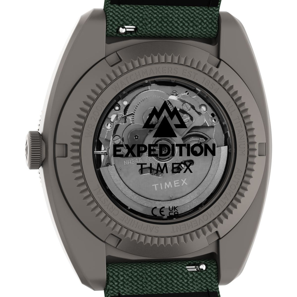 Timex Expedition GMT Automatic Green Dial Green Rubber Strap Men's Watch TW2Y63400UJ - view 4