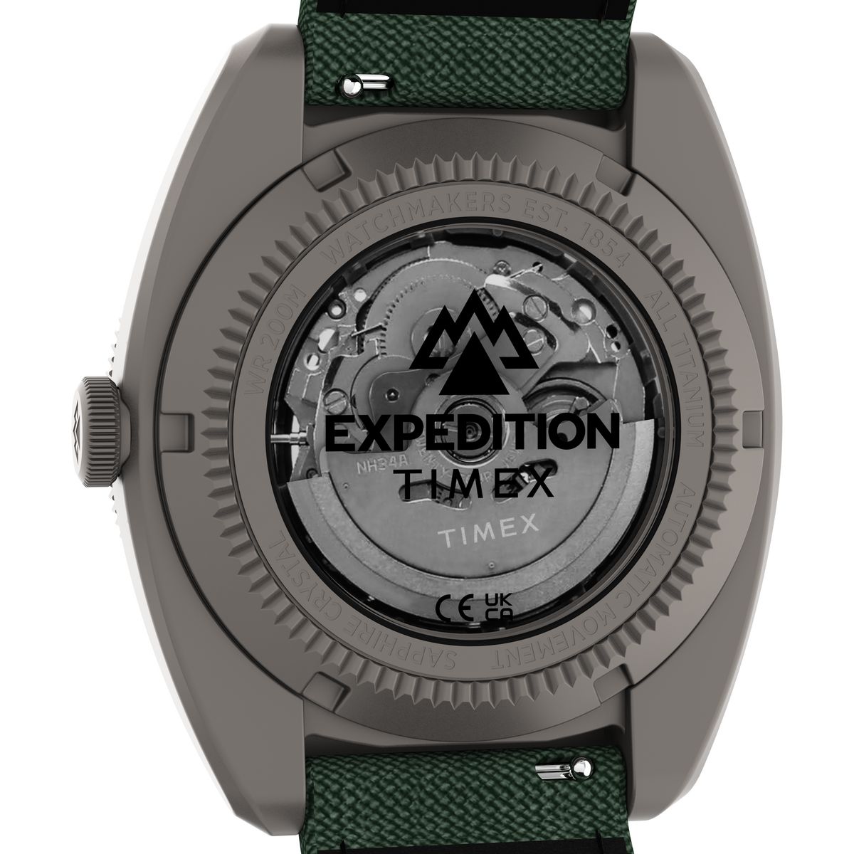 Timex Expedition GMT Automatic Green Dial Green Rubber Strap Men's Watch TW2Y63400UJ - view 4