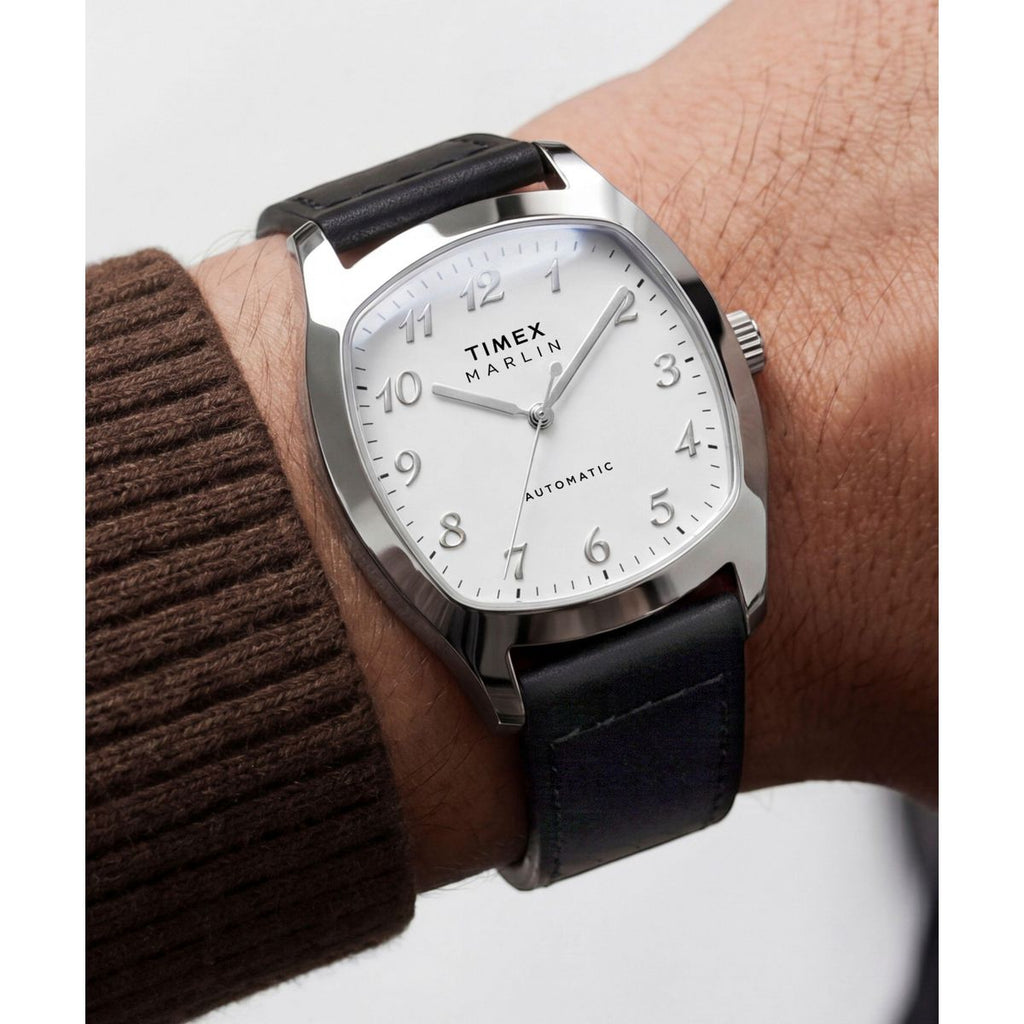 Timex Marlin Chatham Automatic White Dial Black Leather Strap Men's Watch TW2Y84300UJ - view 6