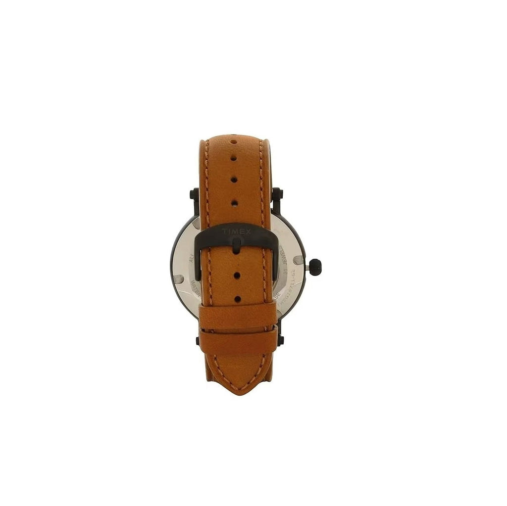 Timex E Class Automatic Blue Skeleton Dial Tan Leather Strap Men's Watch TWEG16711 - view 4