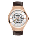 Timex Signio Automatic Silver-Tone Dial Brown Leather Strap Men's Watch TWEG33900 - view 1
