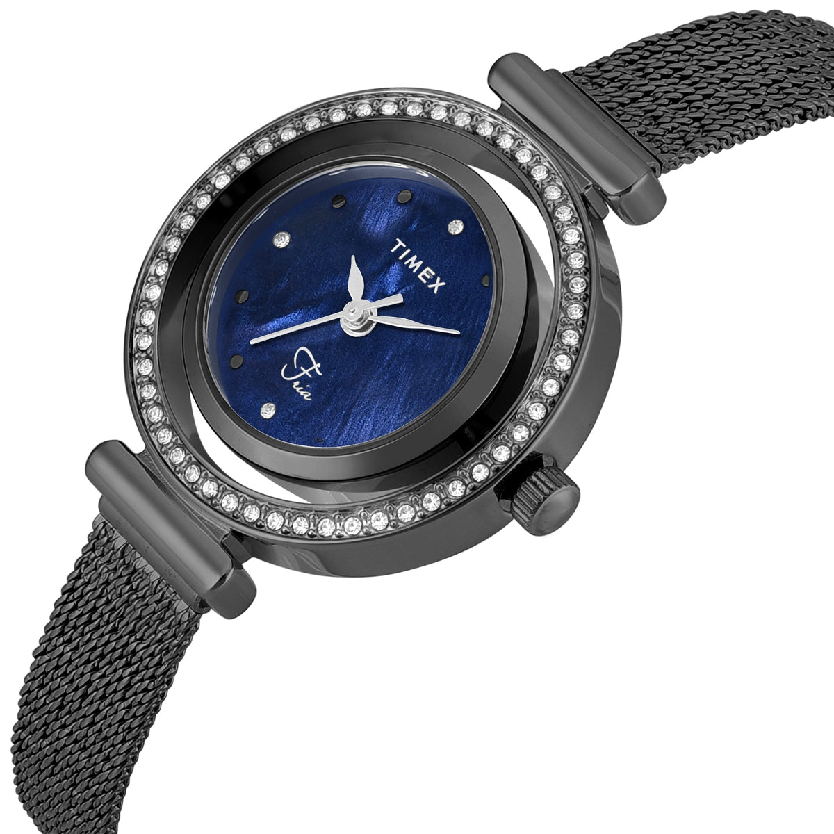 Timex Fria Blue Dial Gunmetal Stainless Steel Strap Women's Watch TWEL27800 - view 2