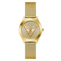 Guess Glitz Plaque Champagne Dial Gold-Tone Steel Mesh Strap Women's Watch GW0835L2 - view 1