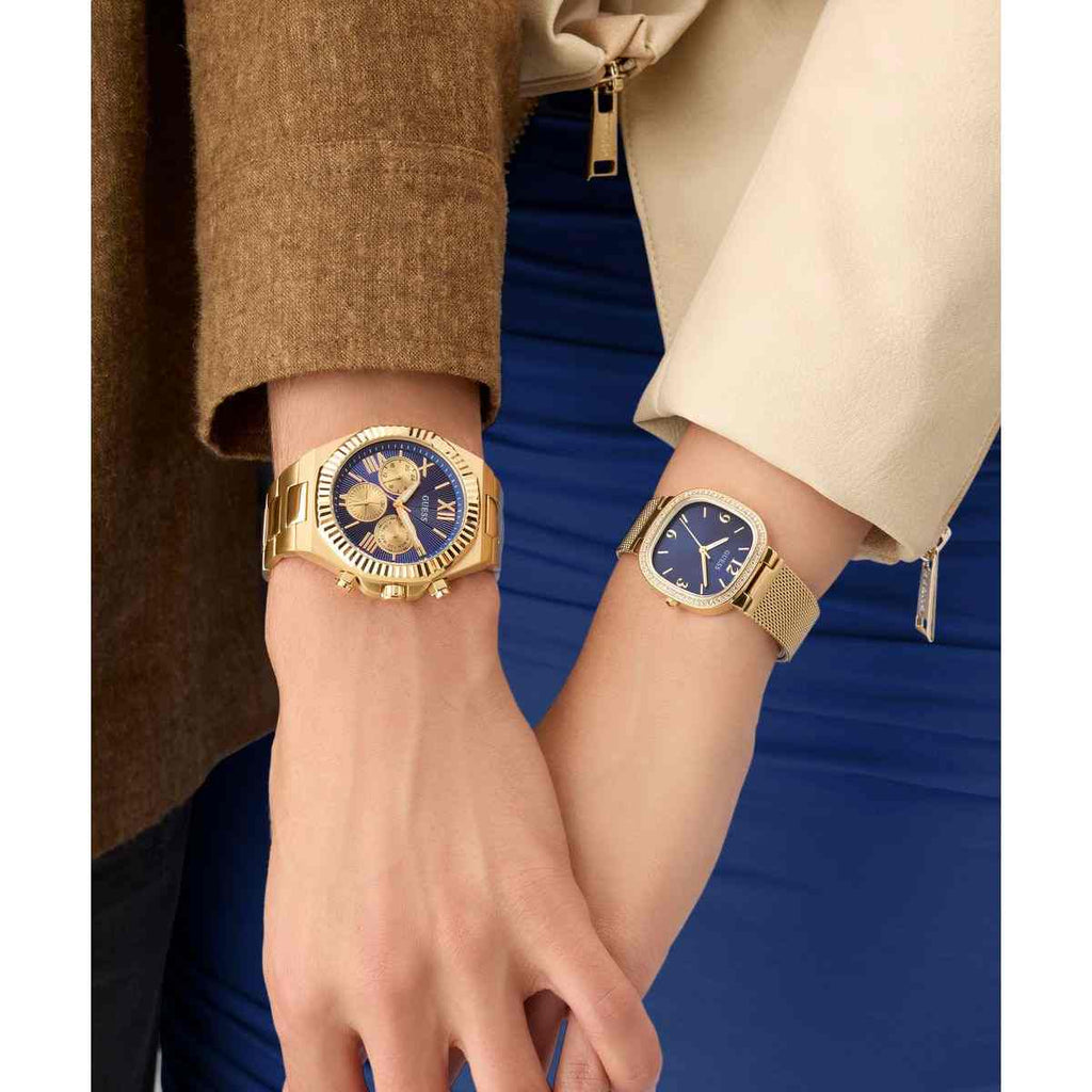 Guess Tapestry Blue Dial Gold-Tone Stainless Steel Strap Women's Watch GW0354L6 - view 7