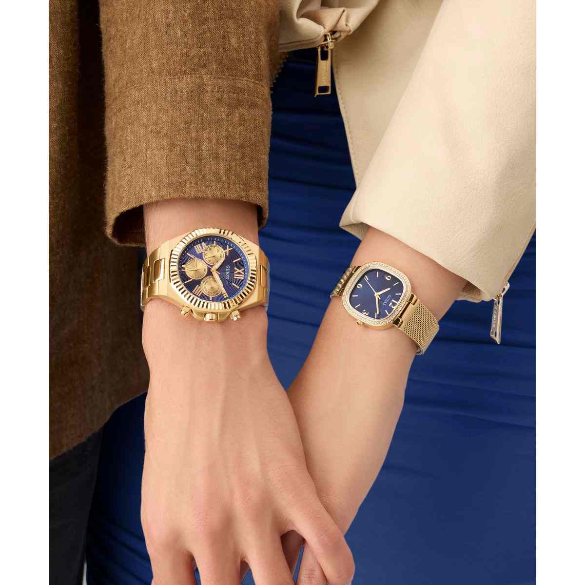 Guess Tapestry Blue Dial Gold-Tone Stainless Steel Strap Women's Watch GW0354L6 - view 7