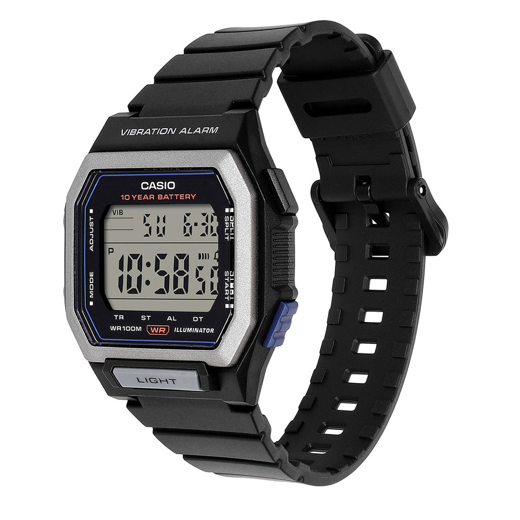 Casio Digital Clear Digital Dial Black Resin Strap Men's Watch W-738H-1AV - view 2