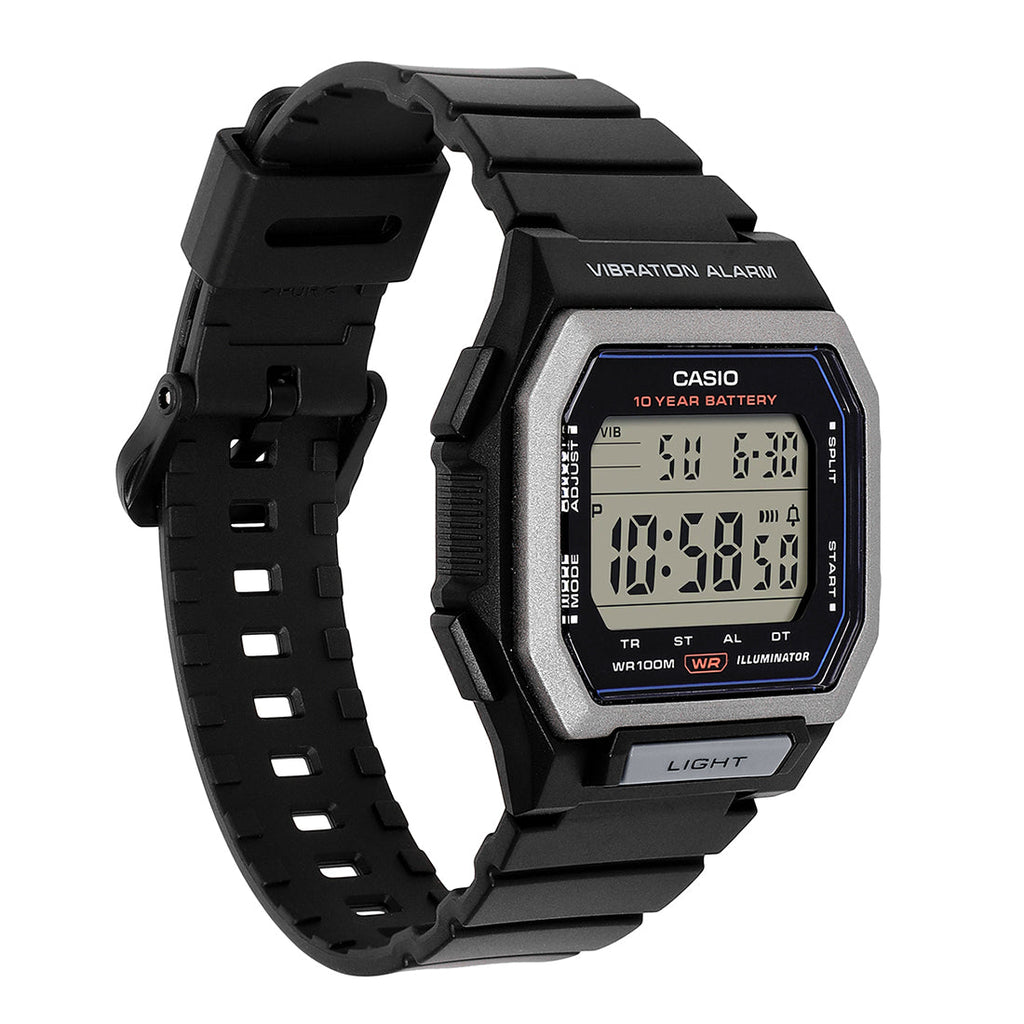 Casio Digital Clear Digital Dial Black Resin Strap Men's Watch W-738H-1AV - view 3
