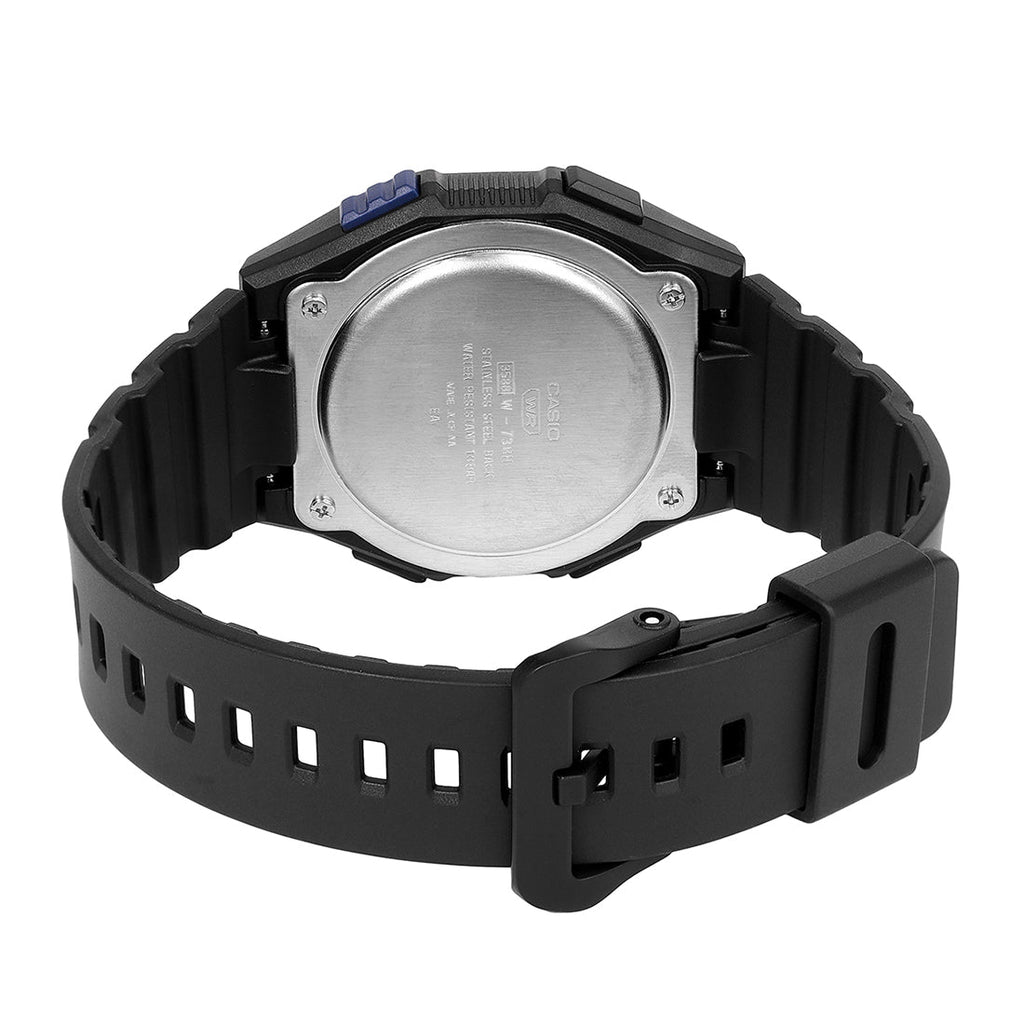 Casio Digital Clear Digital Dial Black Resin Strap Men's Watch W-738H-1AV - view 4