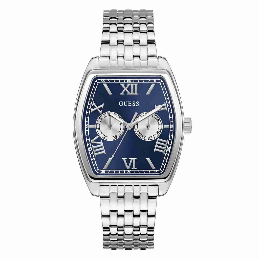Guess Gabriel Blue Dial Silver-Tone Stainless Steel Strap Men's Watch GW0975G1 - view 1