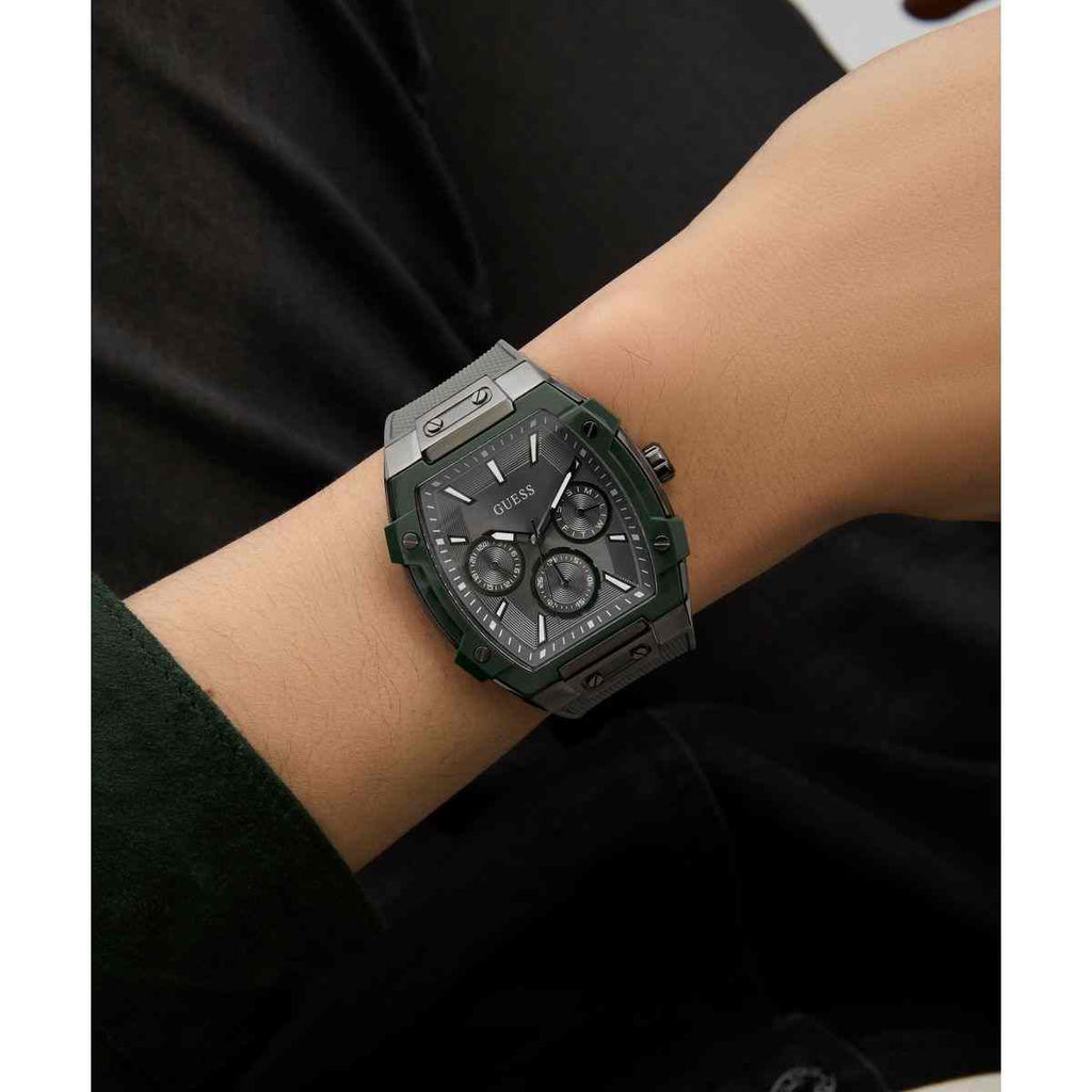 Guess Phoenix Grey Dial Grey Silicone Strap Men's Watch GW0956G3 - view 7