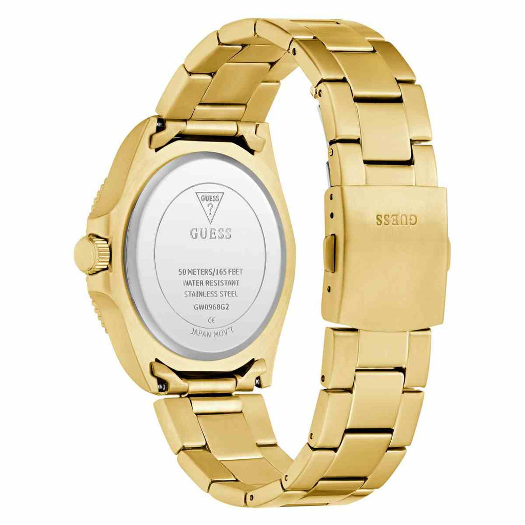 Guess Blue Dial Gold-Tone Strap Men's Watch GW0968G2 - view 3