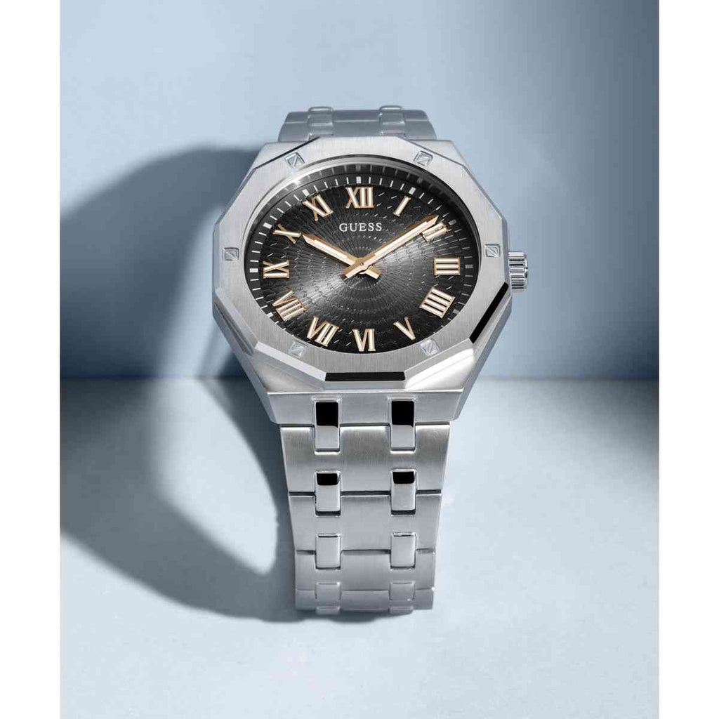Guess Black Dial Silver-Tone Stainless Steel Strap Men's Watch GW0575G1 - view 5
