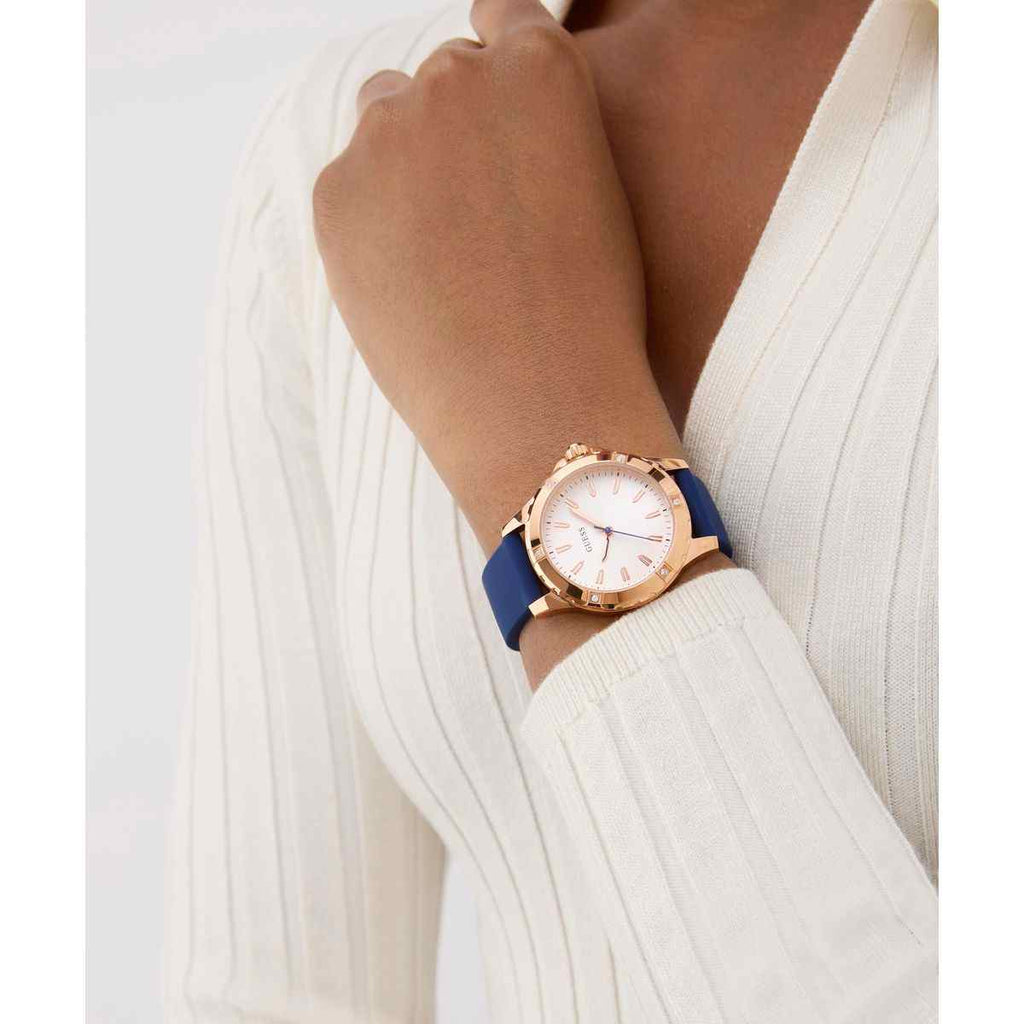 Guess Mist White Dial Blue Silicone Strap Women's Watch GW0949L3 - view 4