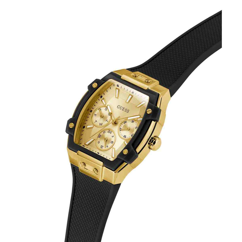 Guess Phoenix Champagne Dial Black Silicone Strap Kids' Watch GW0945L2 - view 5