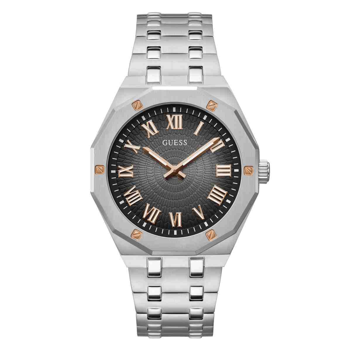 Guess Black Dial Silver-Tone Stainless Steel Strap Men's Watch GW0575G1 - view 1