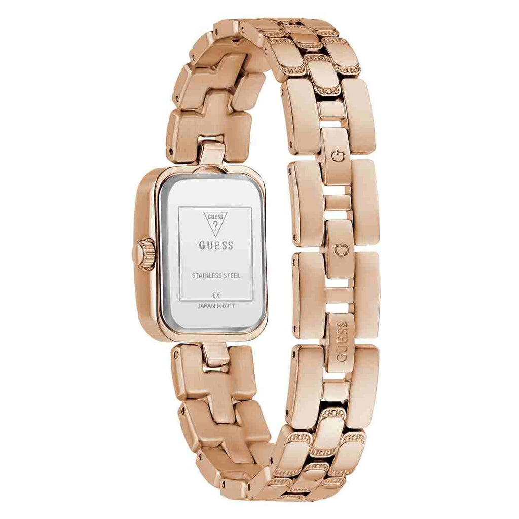 Guess Isla Silver-Tone Dial Rose Gold-Tone Stainless Steel Strap Women's Watch GW0865L3 - view 3