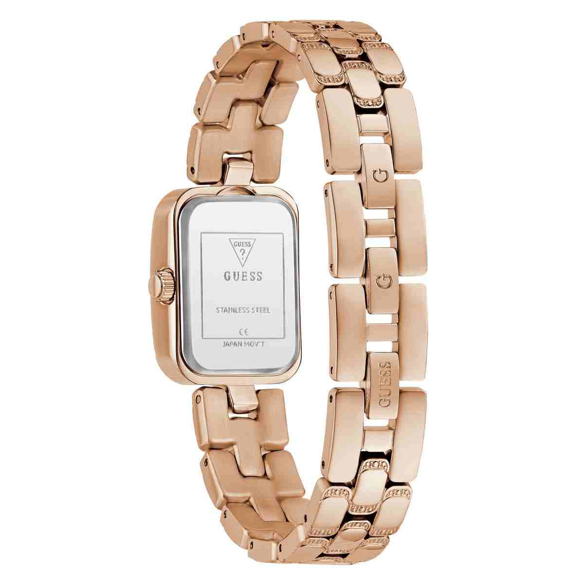 Guess Isla Silver-Tone Dial Rose Gold-Tone Stainless Steel Strap Women's Watch GW0865L3 - view 3