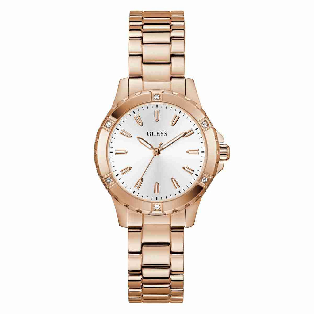 Guess White Dial Rose Gold-Tone Stainless Steel Women's Watch GW0948L5 - view 1