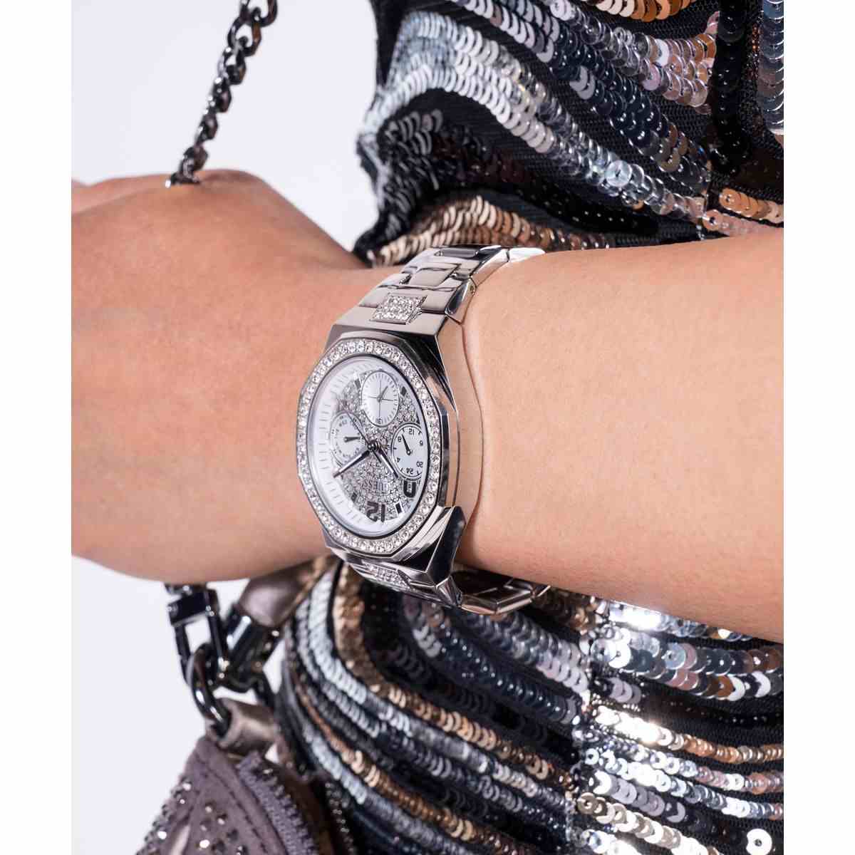 Guess Lady Empire Silver-Tone Dial Silver-Tone Stainless Steel Strap Women's Watch GW0777L1 - view 6