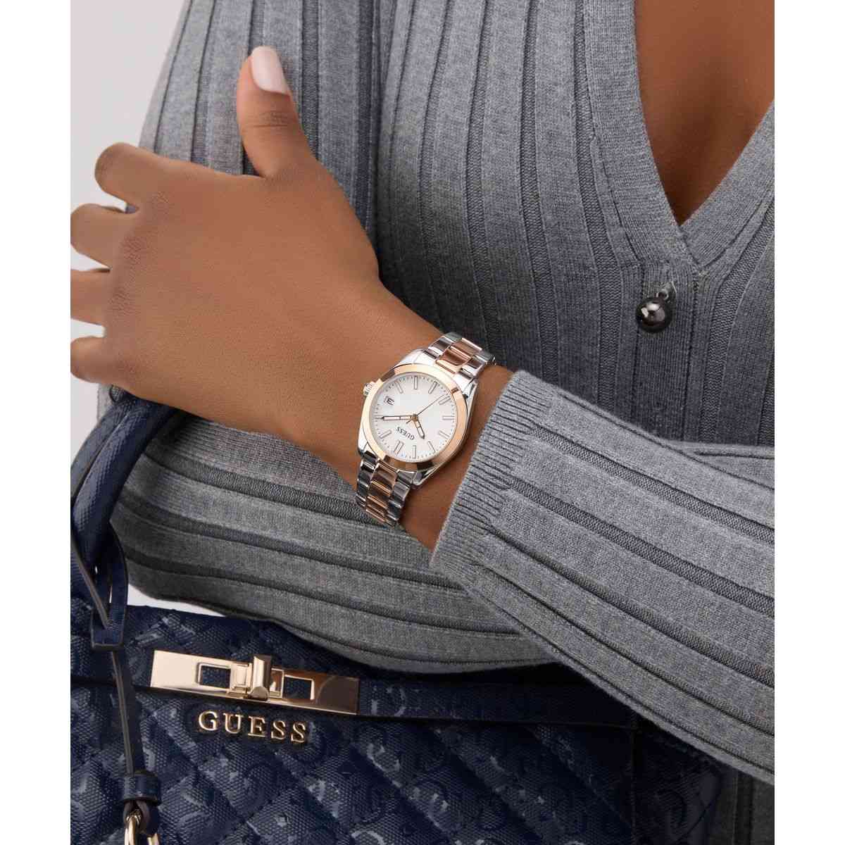Guess Alice White Dial Two-Tone Stainless Steel Strap Women's Watch GW0934L6 - view 6