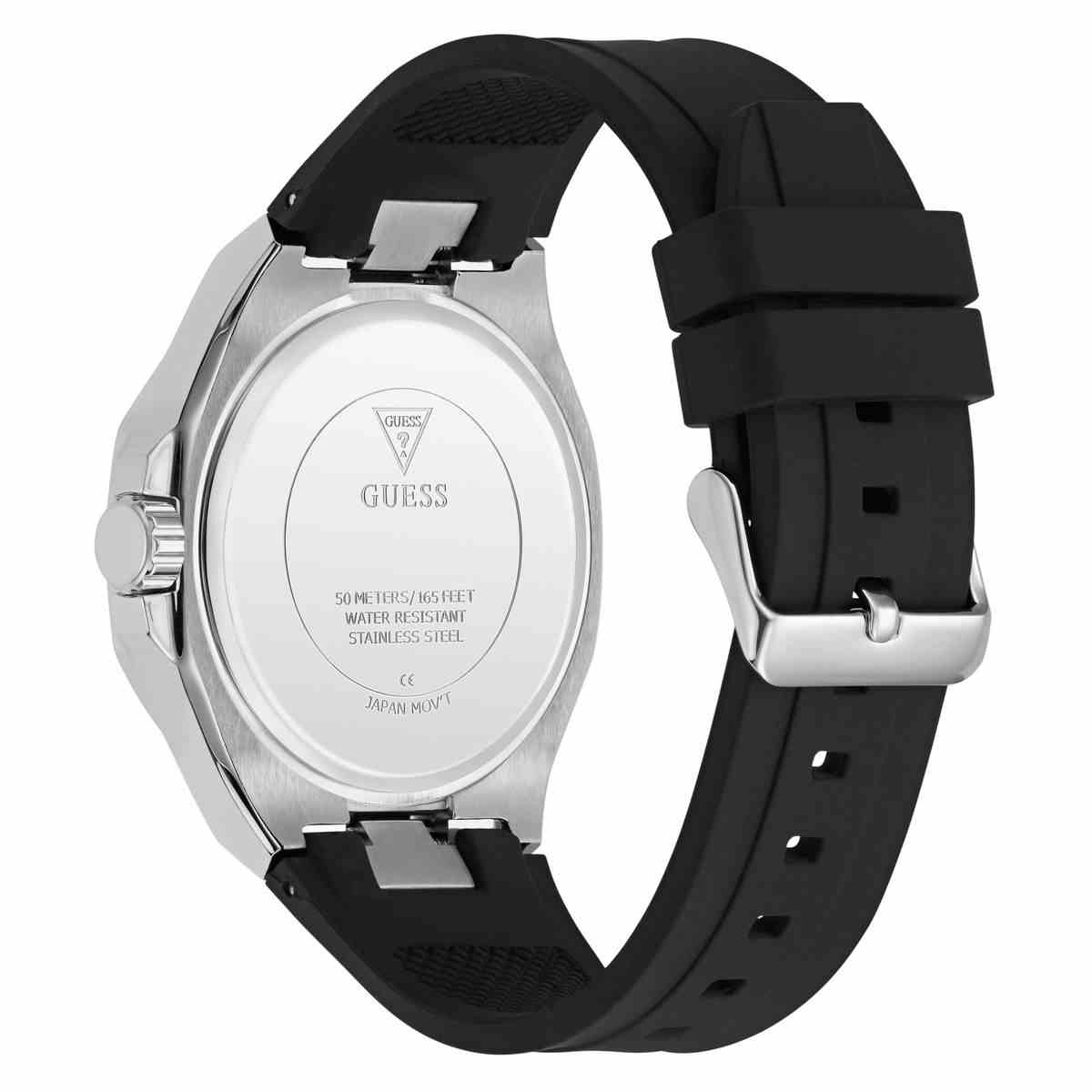 Guess Empire Black Dial Black Silicone Strap Men's Watch GW1002G1 - view 3
