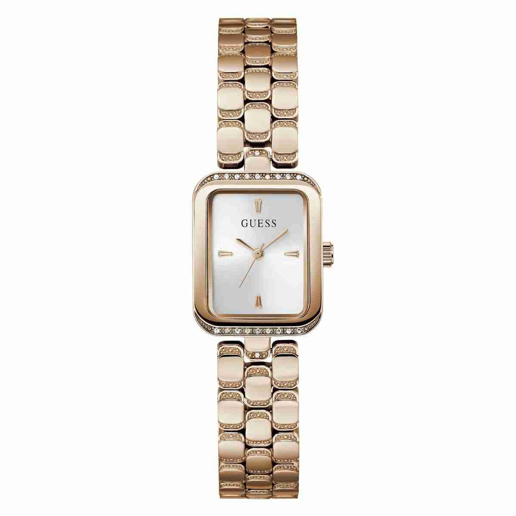 Guess Isla Silver-Tone Dial Rose Gold-Tone Stainless Steel Strap Women's Watch GW0865L3 - view 1