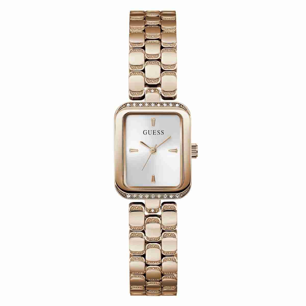 Guess Isla Silver-Tone Dial Rose Gold-Tone Stainless Steel Strap Women's Watch GW0865L3 - view 1