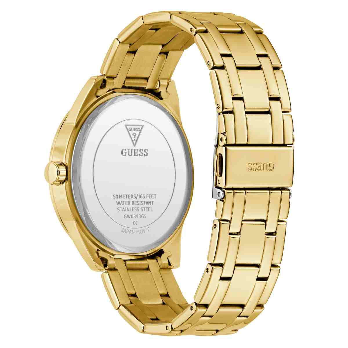 Guess Blue Dial Gold-Tone Stainless Steel Strap Men's Watch GW0893G5 - view 3