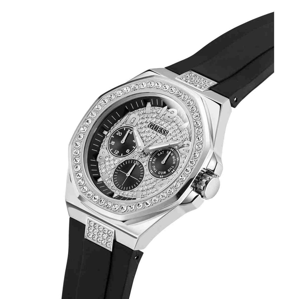 Guess Empire Black Dial Black Silicone Strap Men's Watch GW1002G1 - view 7