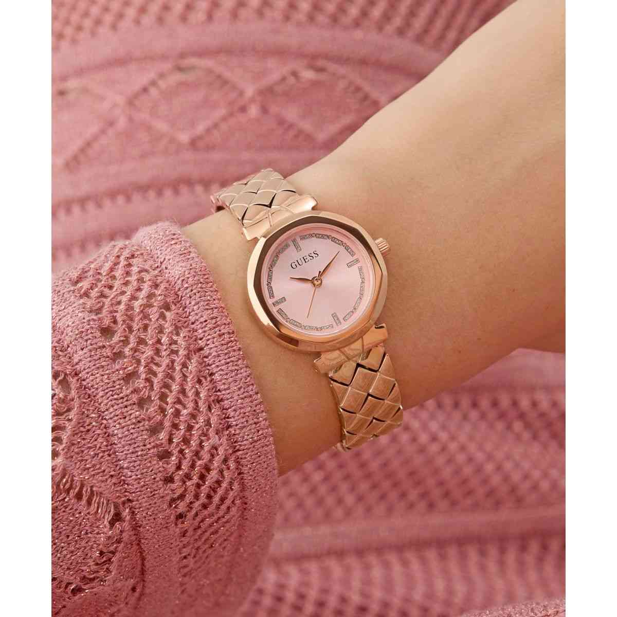 Guess Mini Rumour Pink Dial Rose Gold-Tone Stainless Steel Strap Women's Watch GW0839L3 - view 7