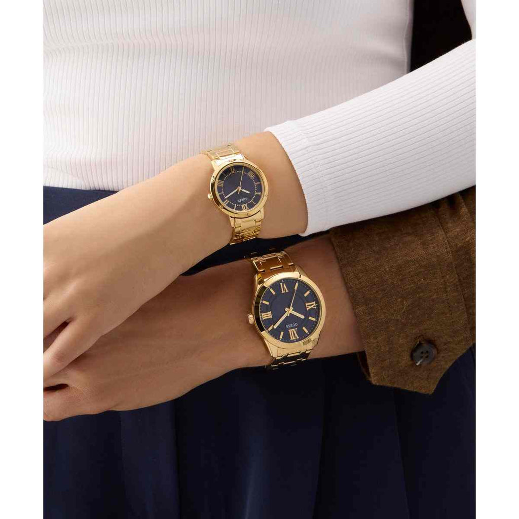 Guess Blue Dial Gold-Tone Stainless Steel Strap Men's Watch GW0893G5 - view 7
