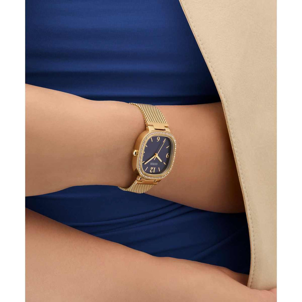 Guess Tapestry Blue Dial Gold-Tone Stainless Steel Strap Women's Watch GW0354L6 - view 4